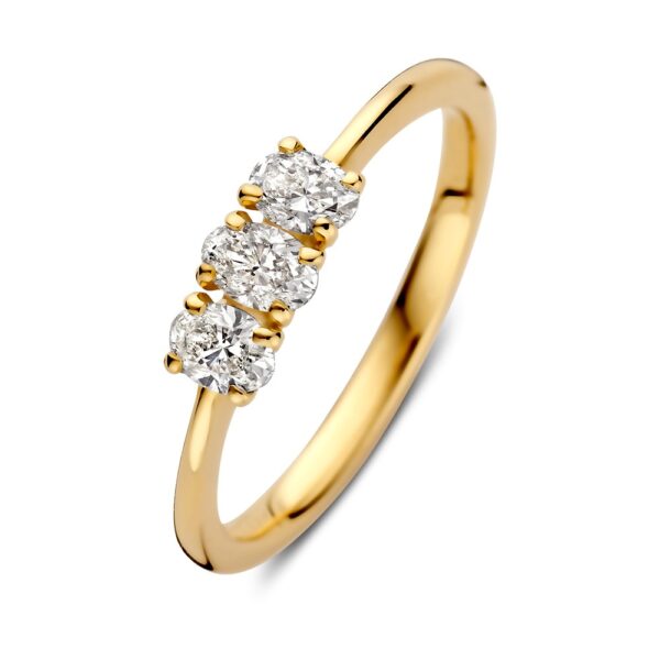 14 krt gouden Ring geelgoud diamant 0.54 crt.