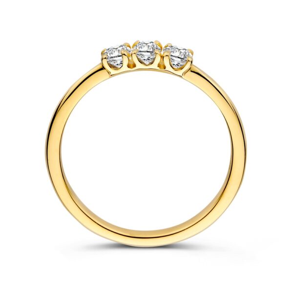 14 krt gouden Ring geelgoud diamant 0.54 crt. - Afbeelding 2