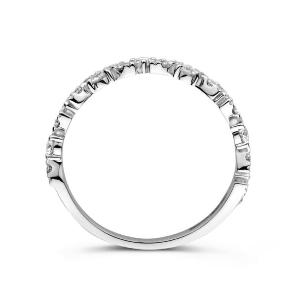 14 krt gouden Ring witgoud briljant 0.58 crt. - Afbeelding 2