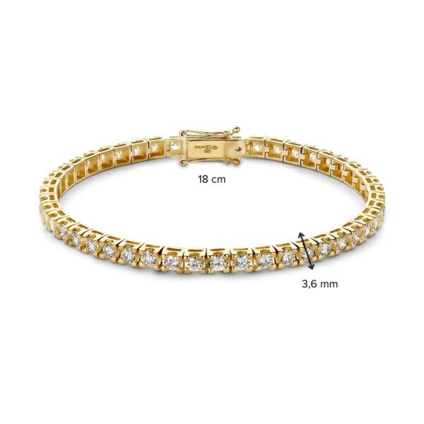 14 krt gouden Armband geelgoud briljant 4.00 crt. - Afbeelding 2