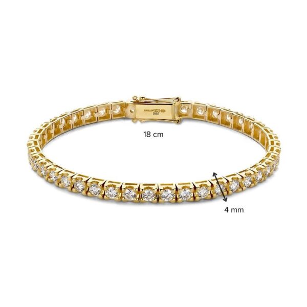 14 krt gouden Armband geelgoud briljant 5.00 crt. - Afbeelding 2
