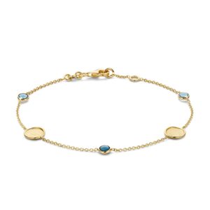 14 krt gouden Armband geelgoud edelsteen
