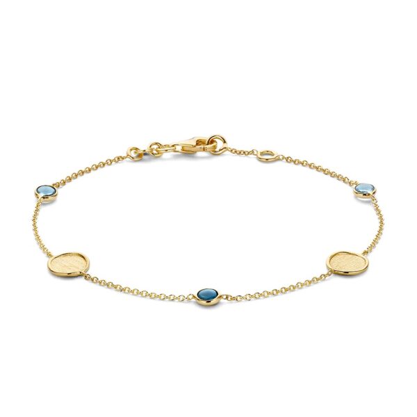 14 krt gouden Armband geelgoud edelsteen