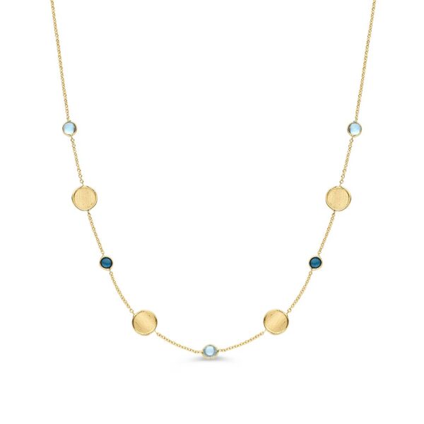 14 krt gouden Collier geelgoud edelsteen
