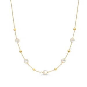 14 krt gouden Collier geelgoud parelmoer