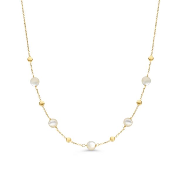14 krt gouden Collier geelgoud parelmoer