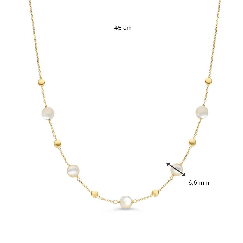14 krt gouden Collier geelgoud parelmoer - Afbeelding 2