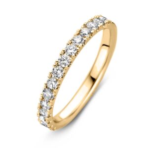 14 krt gouden Ring geelgoud briljant 0.52 crt. ( half )