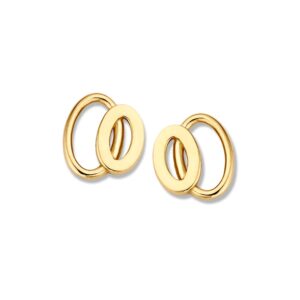 14 krt gouden Oorstekers geelgoud