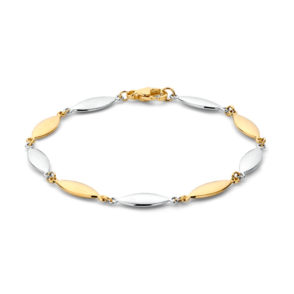 14 krt gouden Armband bicolor