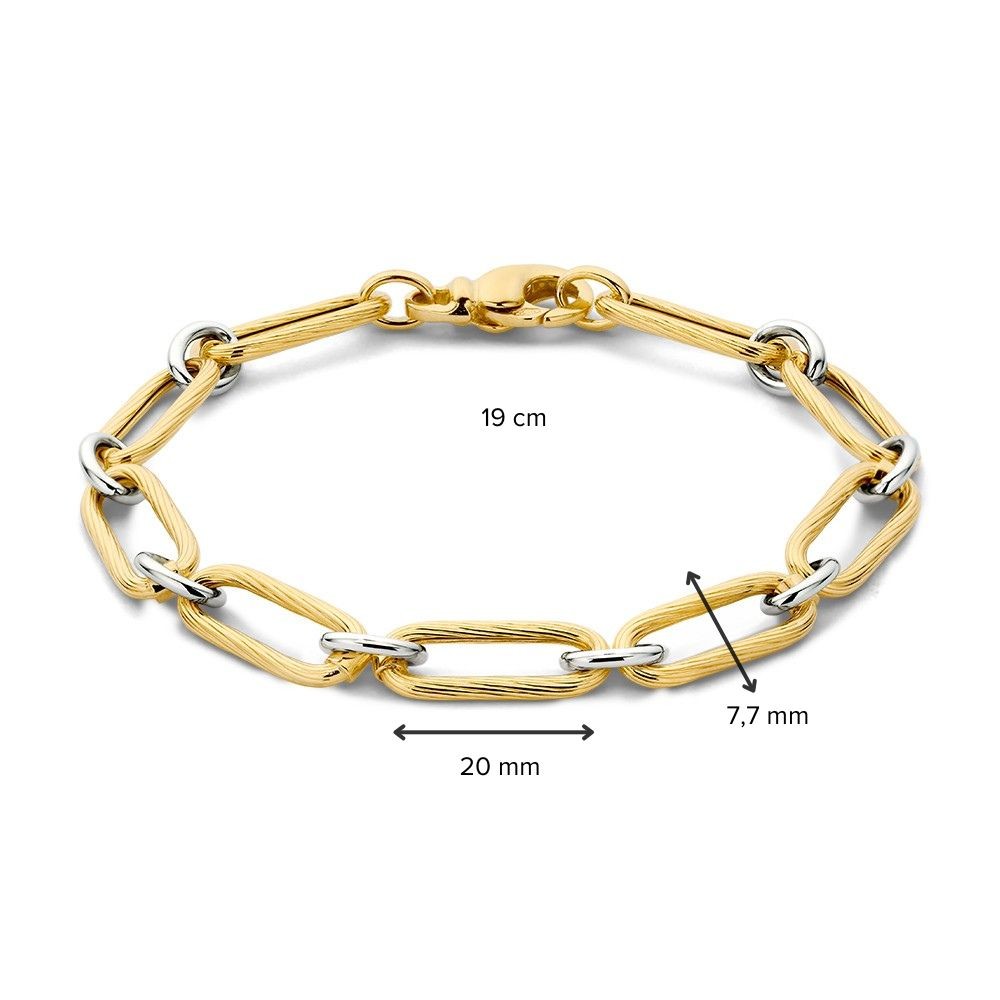 14 krt gouden Armband bicolor - Afbeelding 2