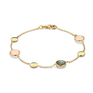 14 krt gouden Armband geelgoud edelsteen