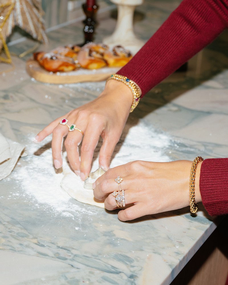 14 krt gouden Armband geelgoud edelsteen - Afbeelding 5