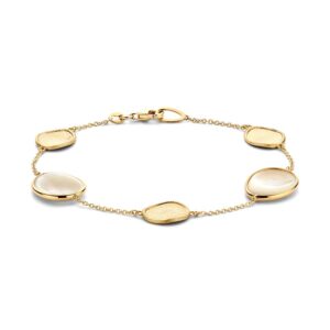 14 krt gouden Armband geelgoud parelmoer