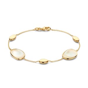 14 krt gouden Armband geelgoud parelmoer