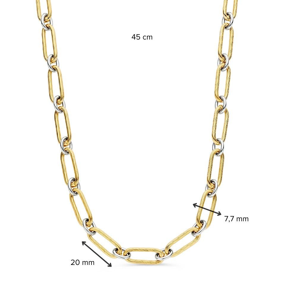 14 krt gouden Collier bicolor - Afbeelding 3