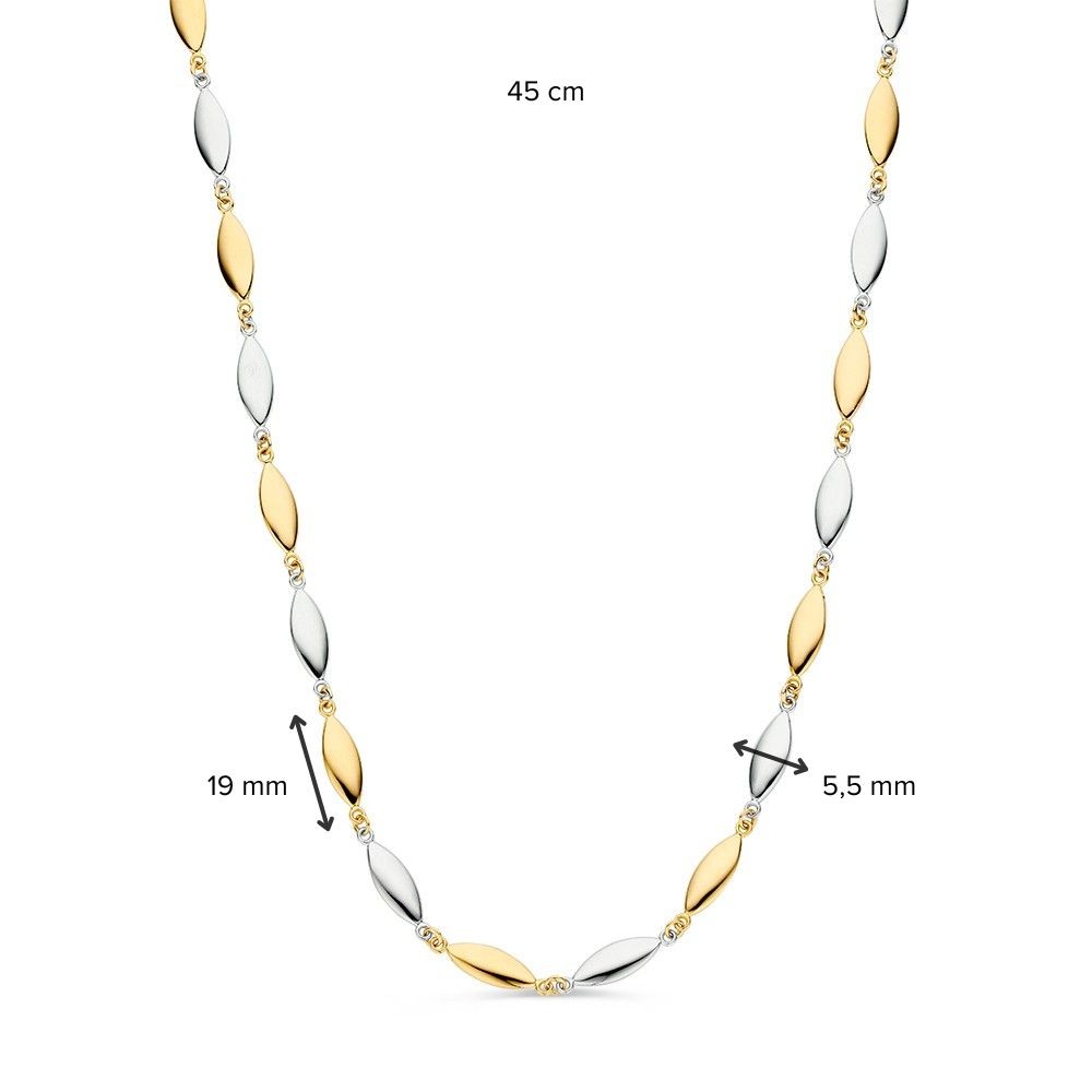 14 krt gouden Collier bicolor - Afbeelding 2