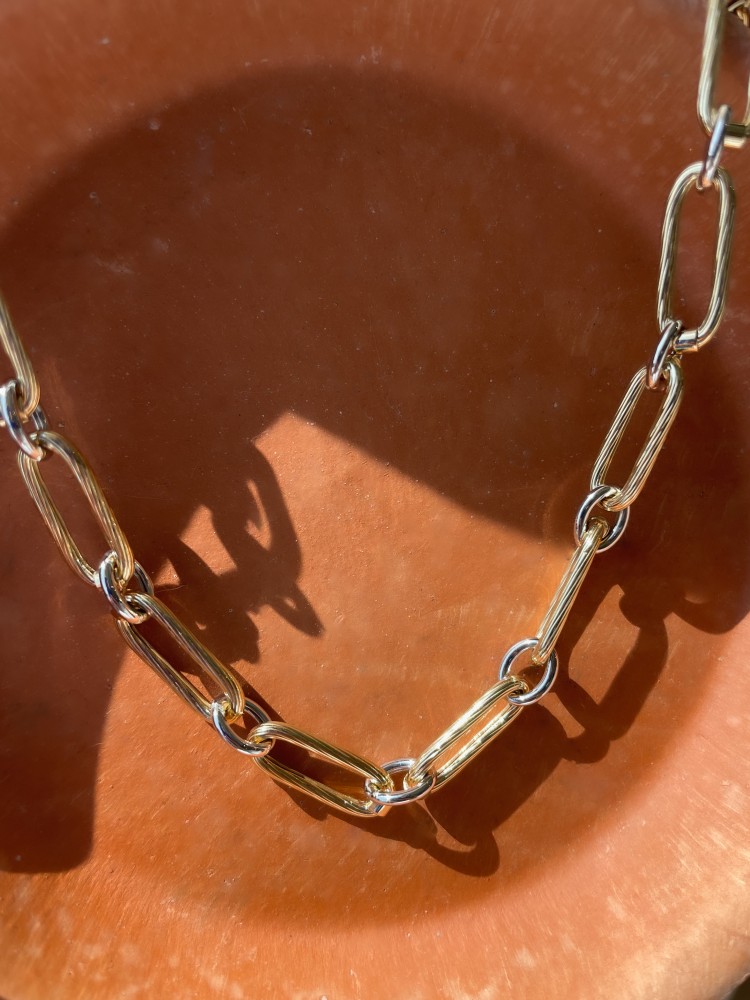 14 krt gouden Collier bicolor - Afbeelding 2