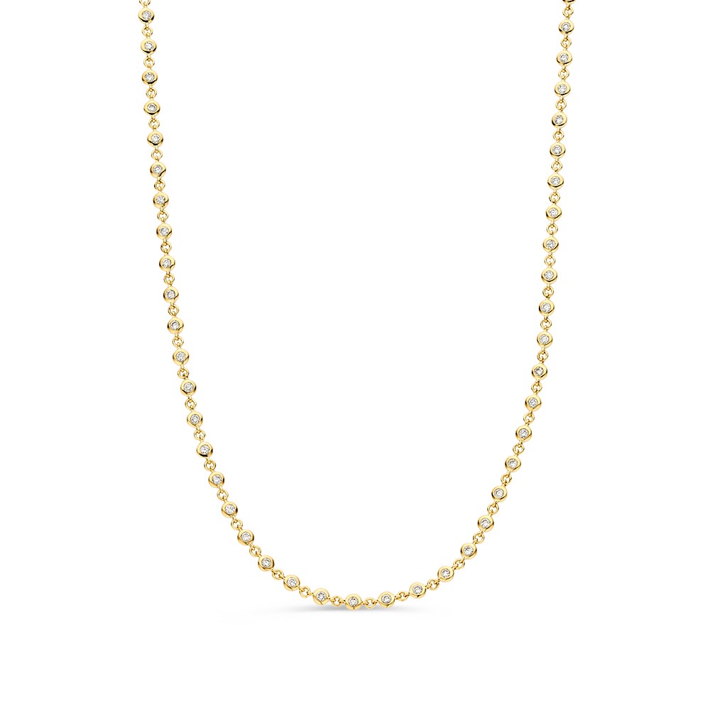 14 krt gouden Collier geelgoud briljant 1,51 crt.