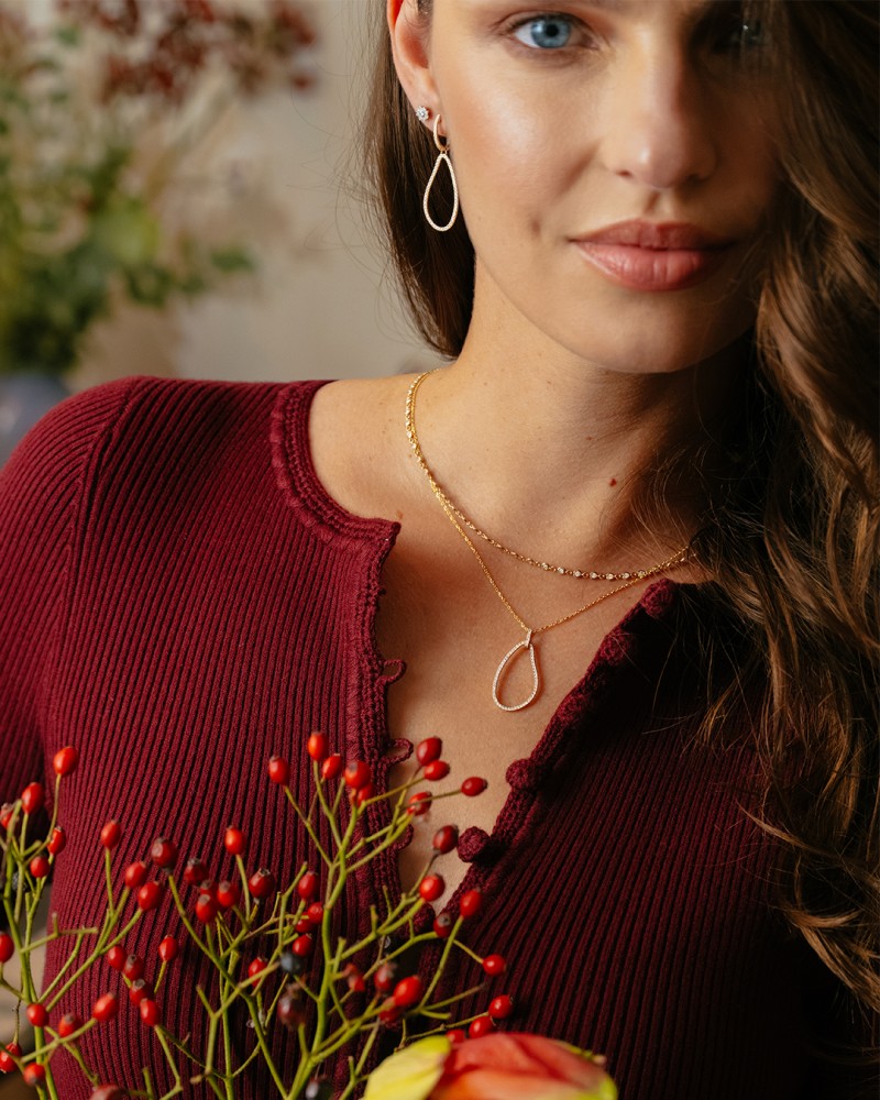 14 krt gouden Collier geelgoud briljant 1,51 crt. - Afbeelding 3