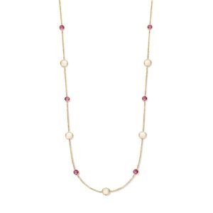 14 krt gouden Collier geelgoud edelsteen