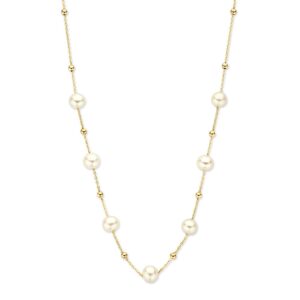 14 krt gouden Collier geelgoud parel