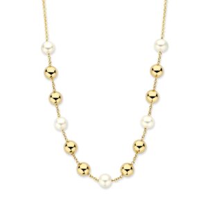 14 krt gouden Collier geelgoud parel