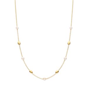 14 krt gouden Collier geelgoud parel