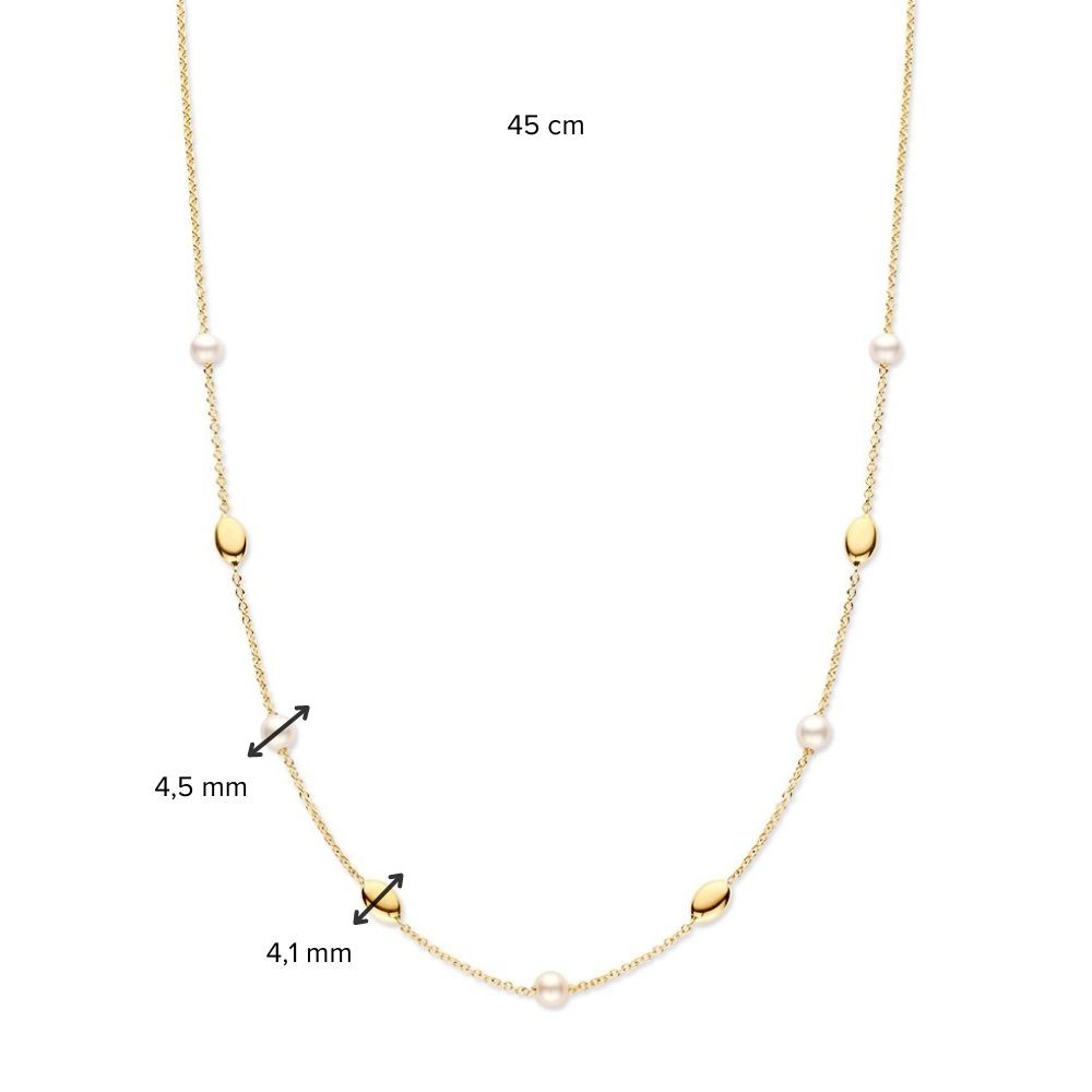 14 krt gouden Collier geelgoud parel - Afbeelding 3