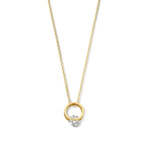 14 krt gouden Collier geelgoud zirkonia
