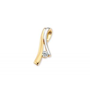 14 krt gouden Hanger bicolor zirkonia
