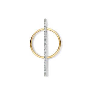 14 krt gouden Hanger bicolor zirkonia