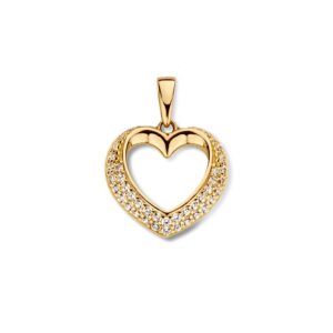 14 krt gouden Hanger geelgoud zirkonia