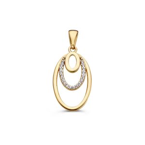 14 krt gouden Hanger geelgoud zirkonia