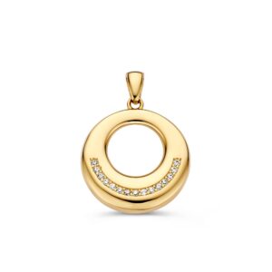 14 krt gouden Hanger geelgoud zirkonia