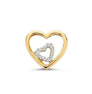 14 krt gouden Hanger geelgoud zirkonia