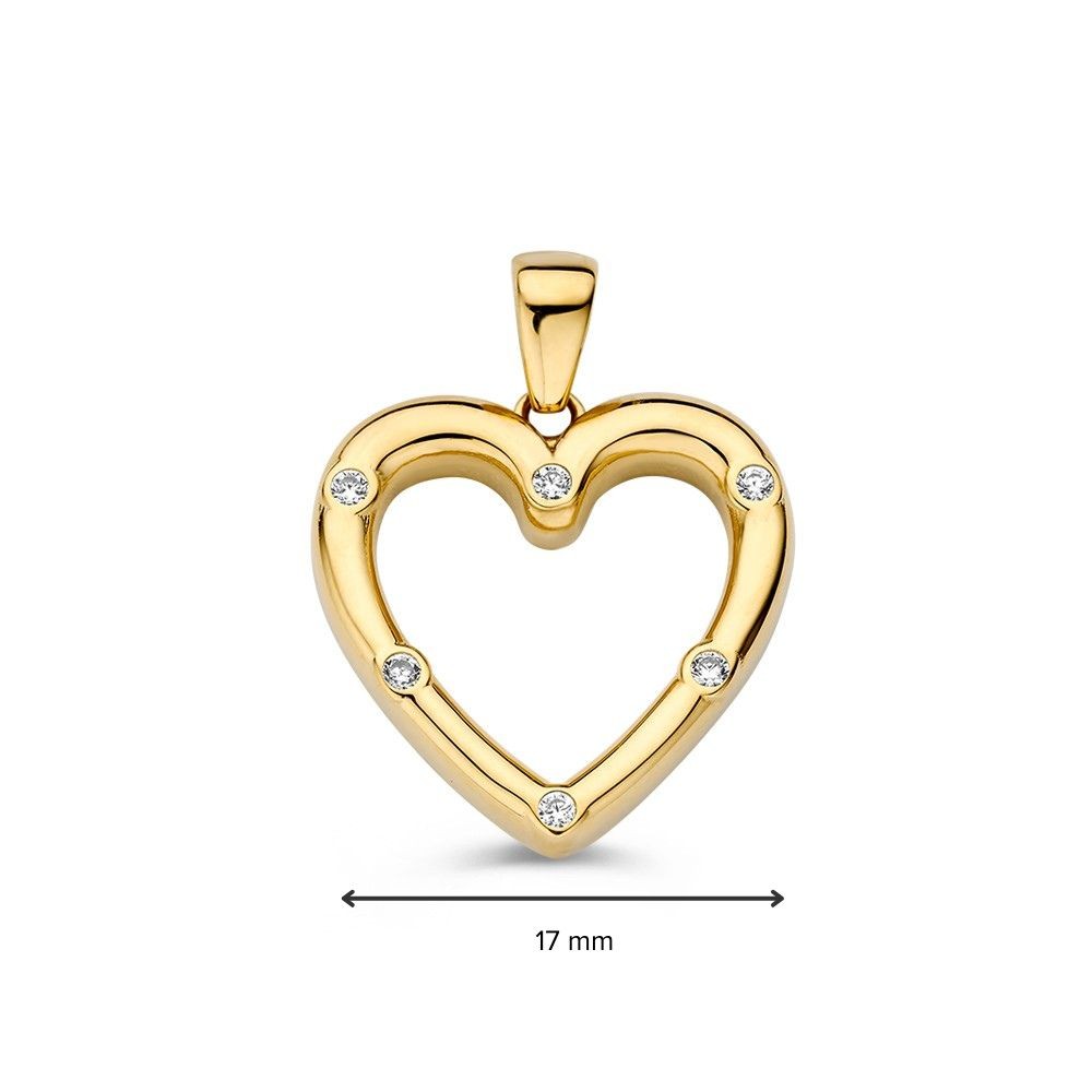 14 krt gouden Hanger geelgoud zirkonia - Afbeelding 5