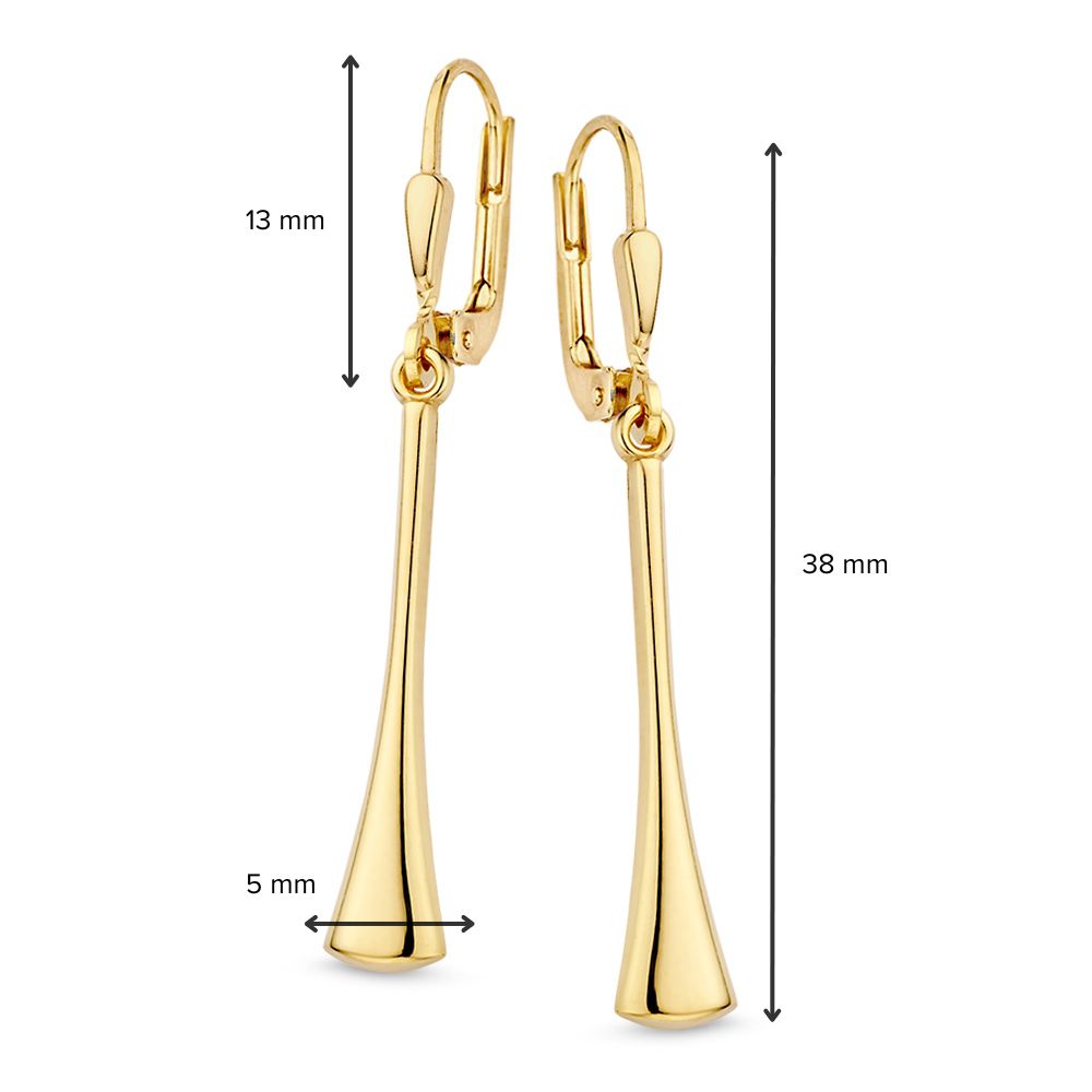 14 krt gouden Oorhaken geelgoud - Afbeelding 3