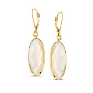 14 krt gouden Oorhaken geelgoud parelmoer