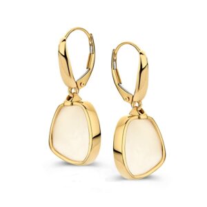 14 krt gouden Oorhaken geelgoud parelmoer