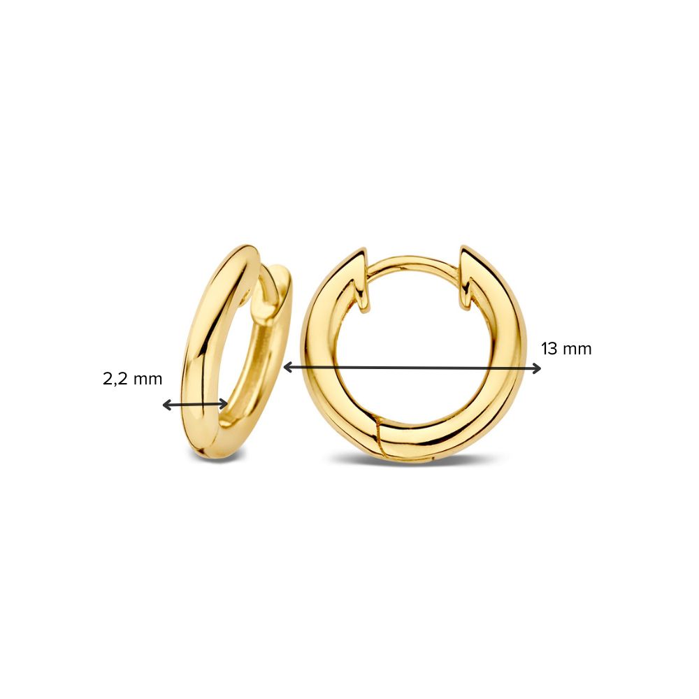 14 krt gouden Oorringen geelgoud - Afbeelding 3