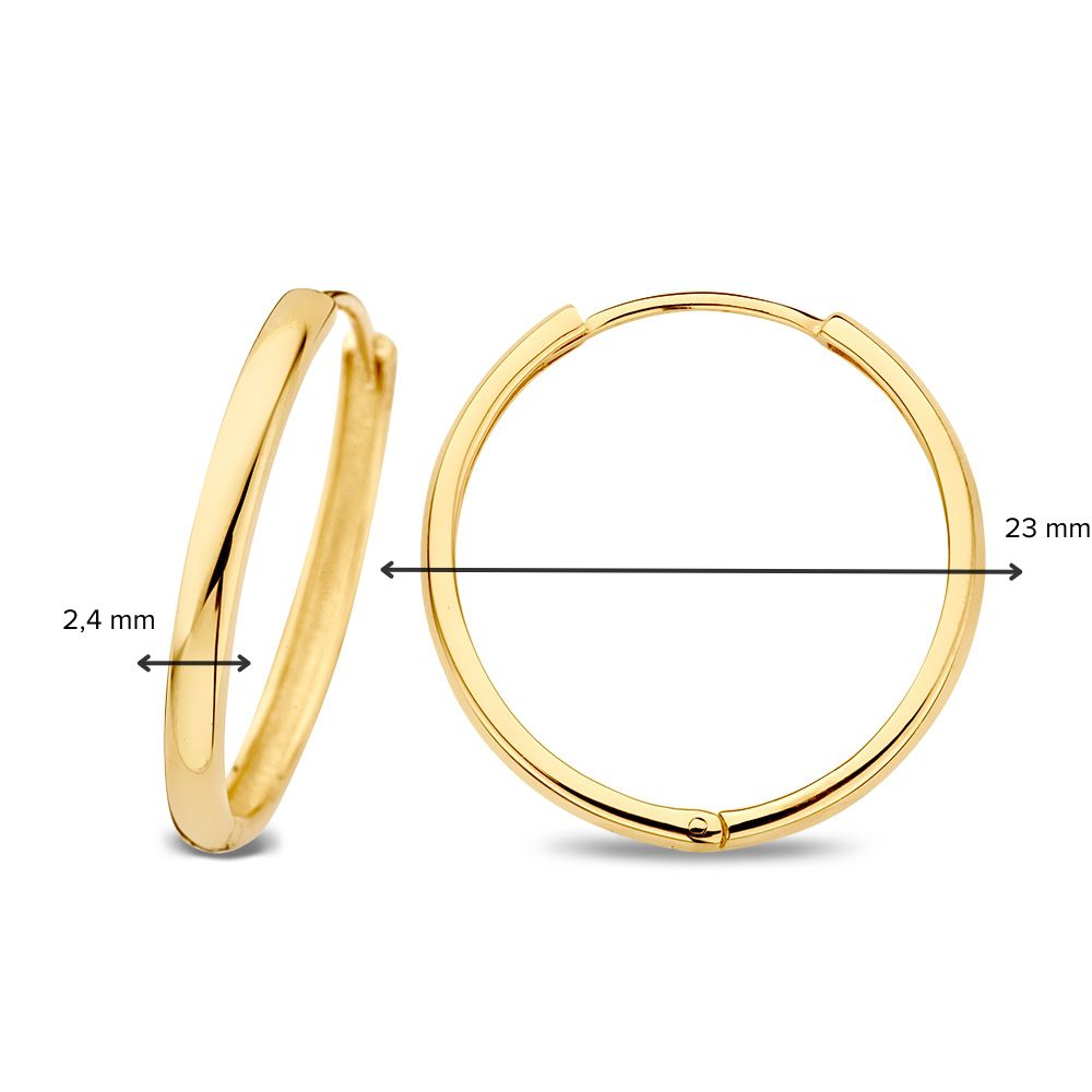 14 krt gouden Oorringen geelgoud - Afbeelding 3