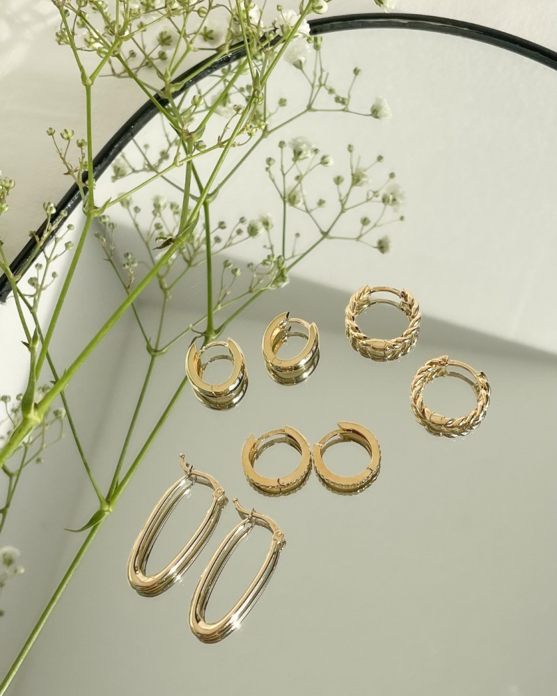 14 krt gouden Oorringen geelgoud - Afbeelding 2