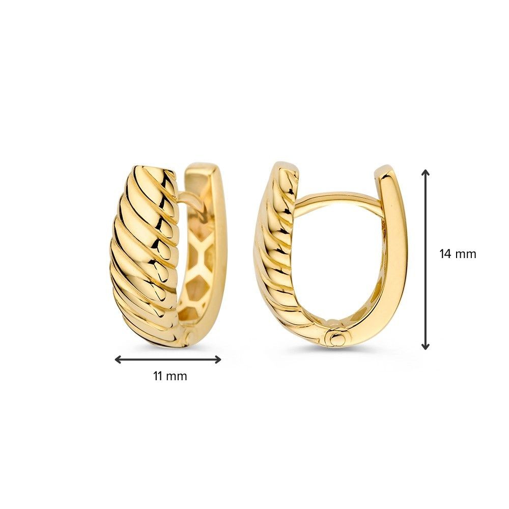 14 krt gouden Oorringen geelgoud - Afbeelding 4