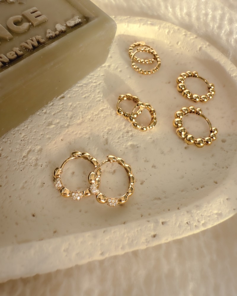 14 krt gouden Oorringen geelgoud - Afbeelding 3