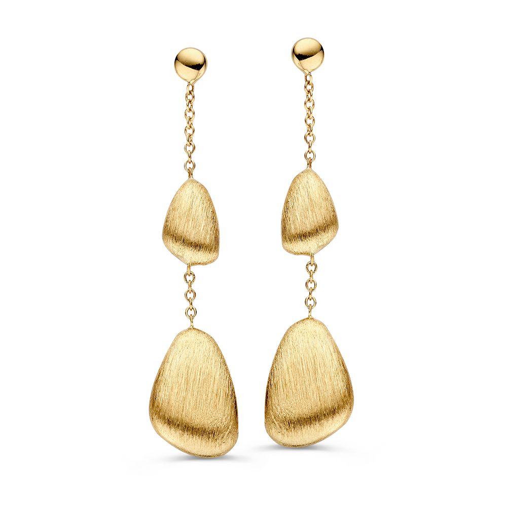 14 krt gouden Oorstekers geelgoud