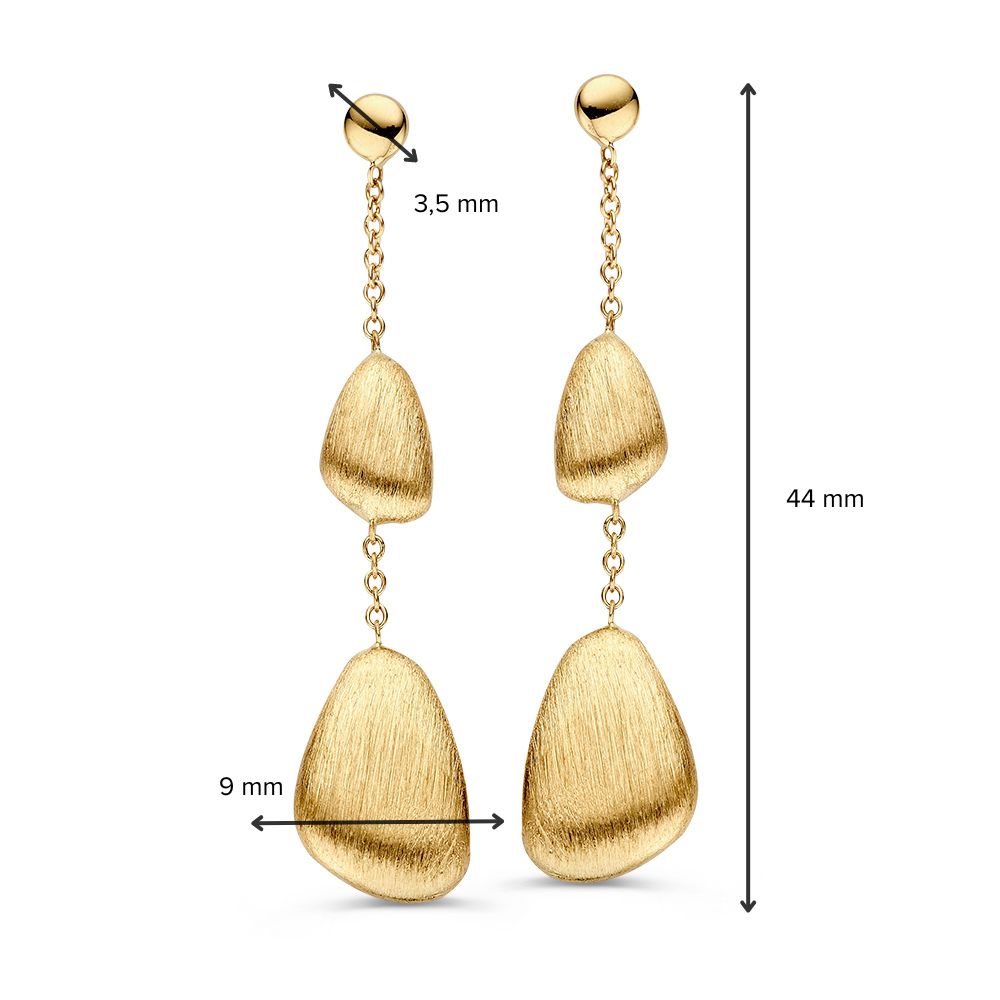 14 krt gouden Oorstekers geelgoud - Afbeelding 2