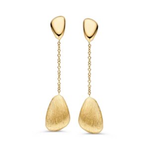 14 krt gouden Oorstekers geelgoud