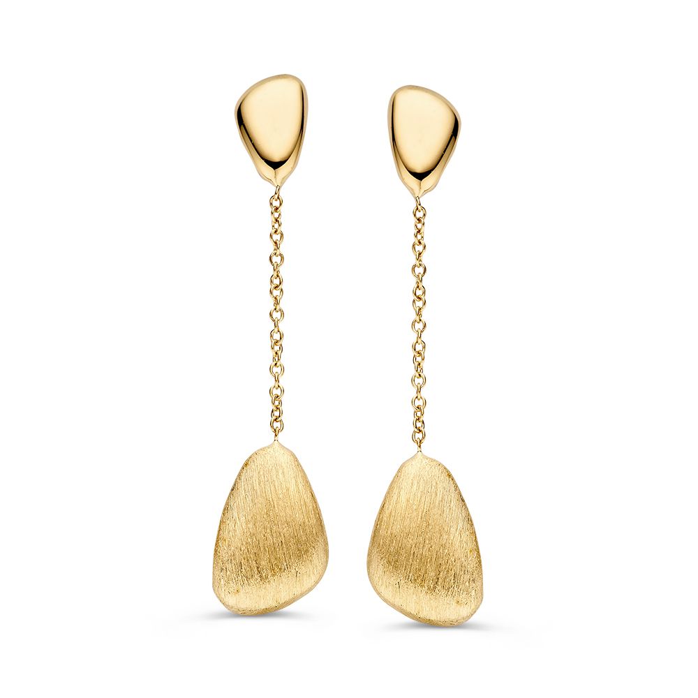 14 krt gouden Oorstekers geelgoud