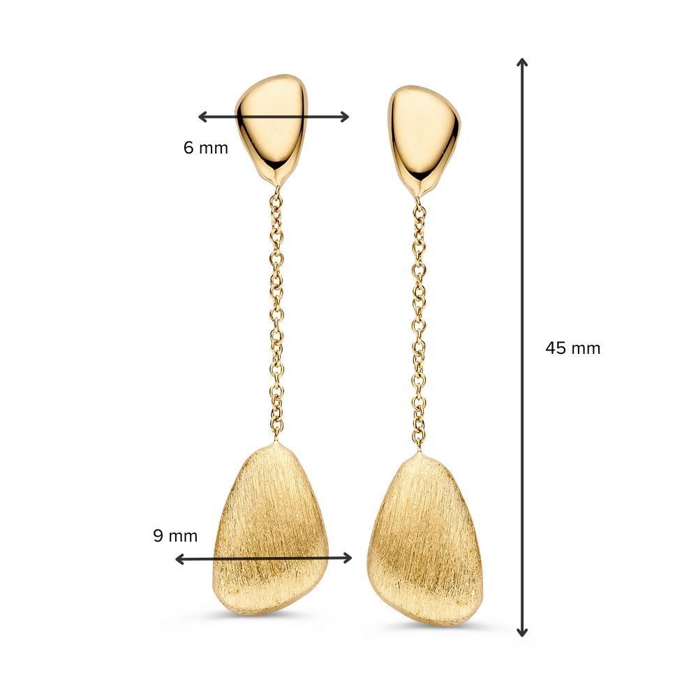 14 krt gouden Oorstekers geelgoud - Afbeelding 3